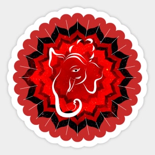 Lord Ganesh in a Mandala Sticker